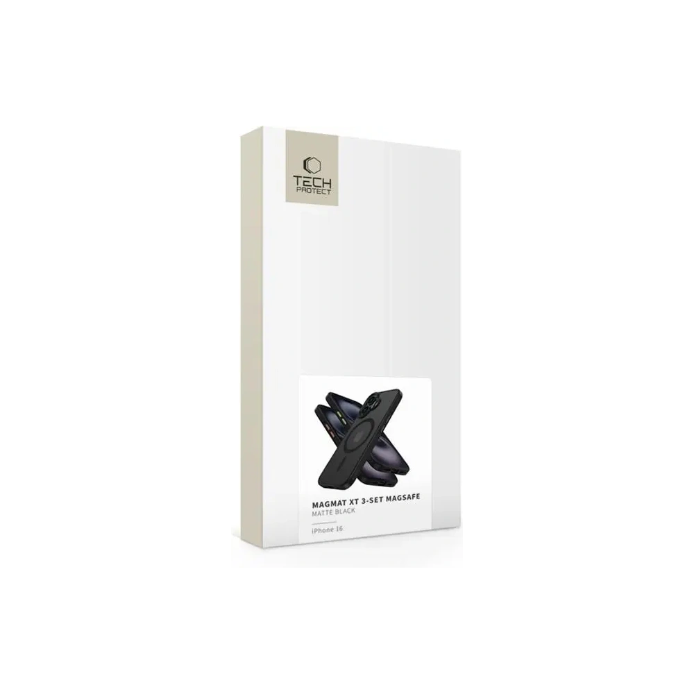 Wholesale Tech-Protect Magmat Xt 3-set MagSafe Apple iPhone 16 Matte Black - THP4211 - {ean13} - Hurt