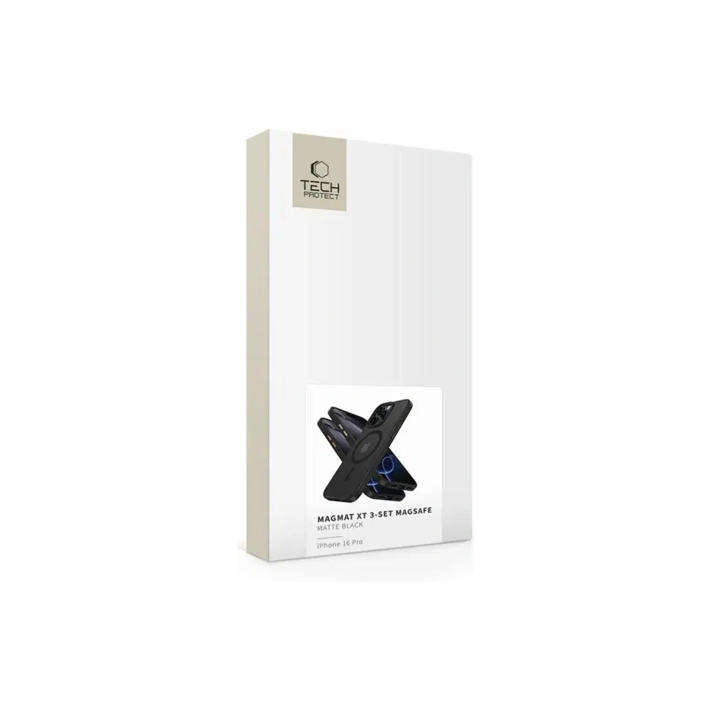 Hurtownia GSM - Tech-Protect Magmat Xt 3-Set MagSafe Apple iPhone 16 Pro Matt Schwarz - THP4212 - {ean13} - Hurt