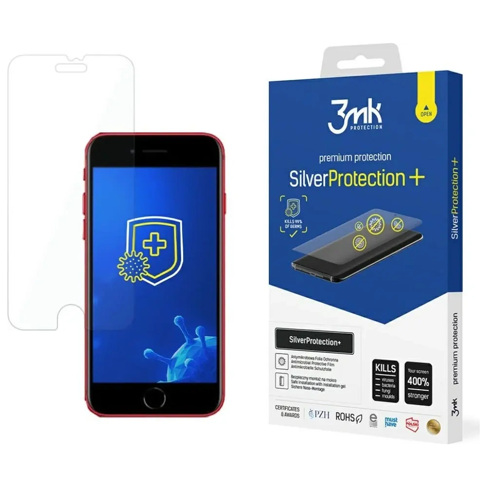 Hurtownia GSM - Antymikrobowa folia ochronna 3MK SilverProtect+ do Apple iPhone SE 2020/2022 - 3MK15999 - {ean13} - Hurt