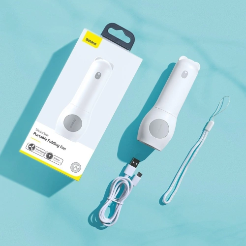 Przenośny wentylator ręczny Baseus Tricolor Bear (biały)