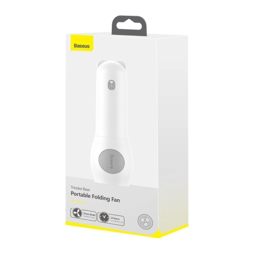 Przenośny wentylator ręczny Baseus Tricolor Bear (biały)