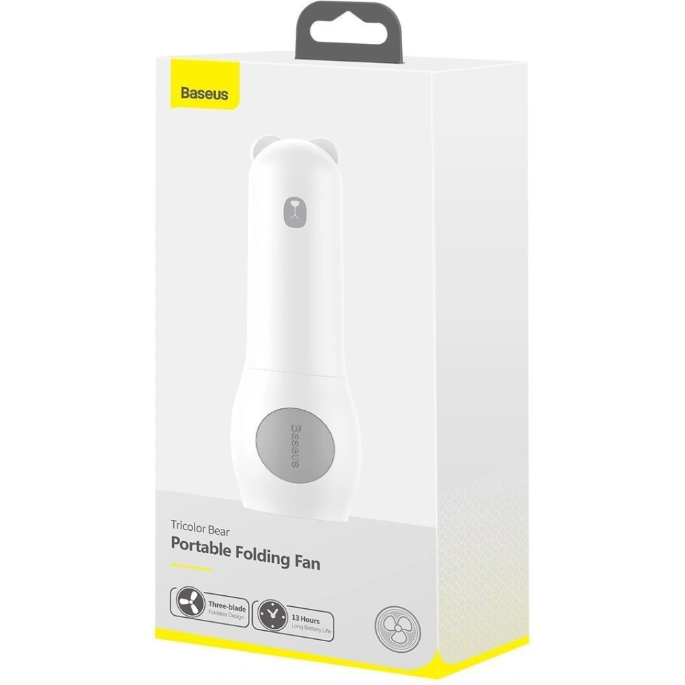 Hurtownia GSM - Ventilator portabil manual Baseus Urs Tricolor (alb) - BSU1504WHT - {ean13} - Hurt