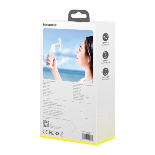 Przenośny wentylator ręczny Baseus Tricolor Bear (biały)