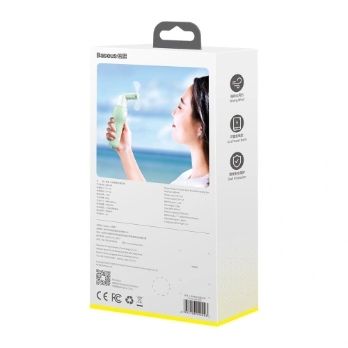 Przenośny wentylator ręczny Baseus Tricolor Bear (zielony)