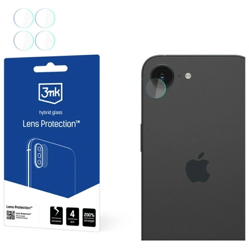 Ochrona na obiektyw aparatu 3MK Lens Protection do Apple iPhone 16e [4 PACK]