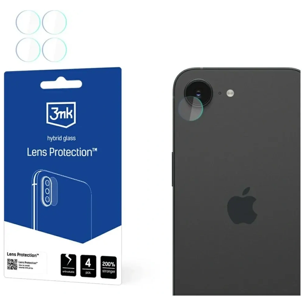 Hurtownia GSM - Ochrona na obiektyw aparatu 3MK Lens Protection do Apple iPhone 16e [4 PACK] - 3MK16086 - {ean13} - Hurt