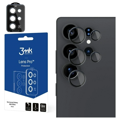Szkło hartowane na obiektyw aparatu 3MK Lens Protection Pro do Samsung Galaxy S25 Ultra czarny