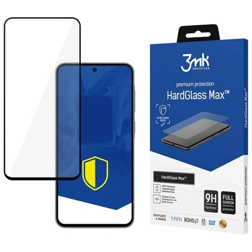 Szkło hartowane 3MK HardGlass Max do Samsung Galaxy A36 / A56 czarny
