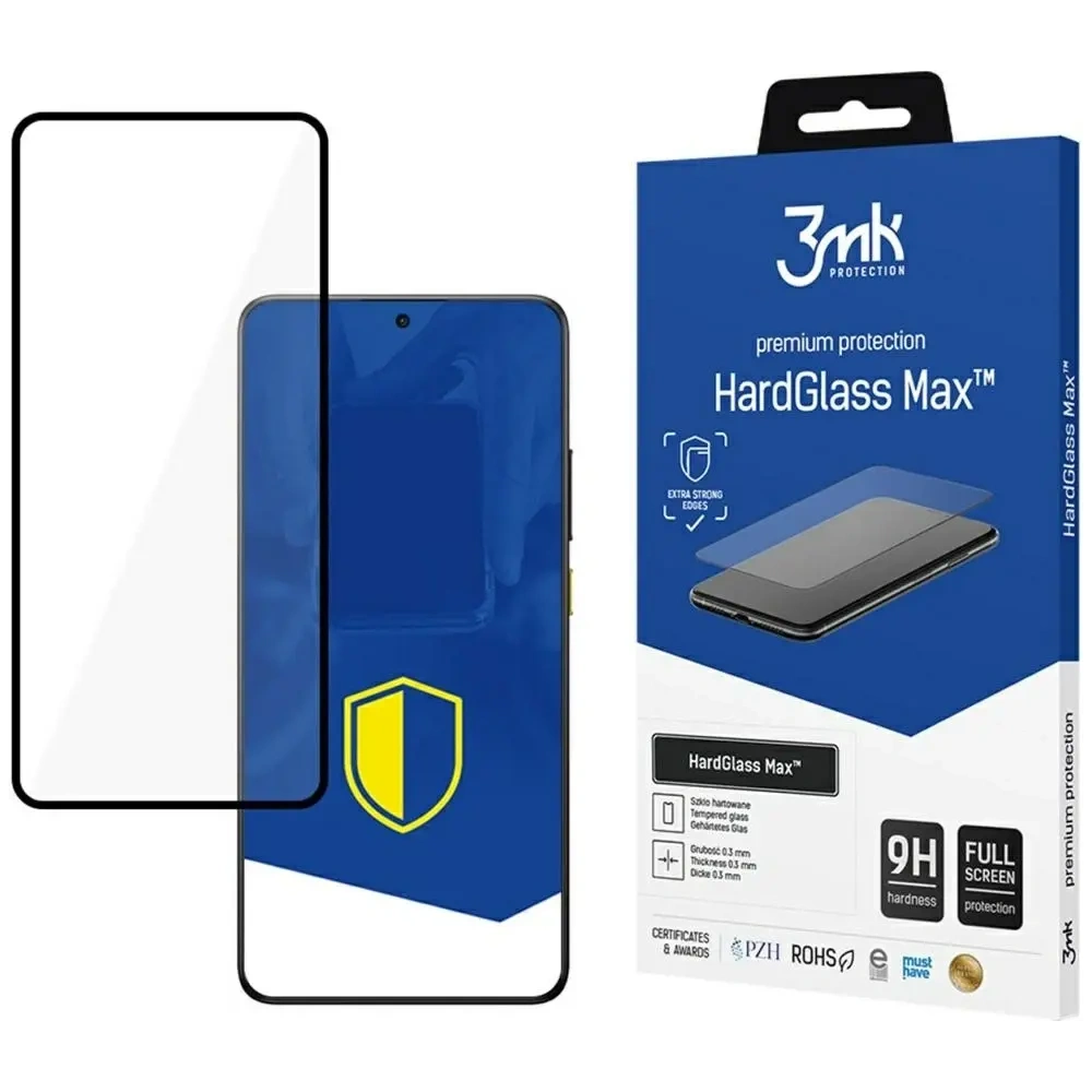 Hurtownia GSM - Sticlă securizată 3MK HardGlass Max pentru POCO X7 Pro neagră - 3MK16154 - {ean13} - Hurt