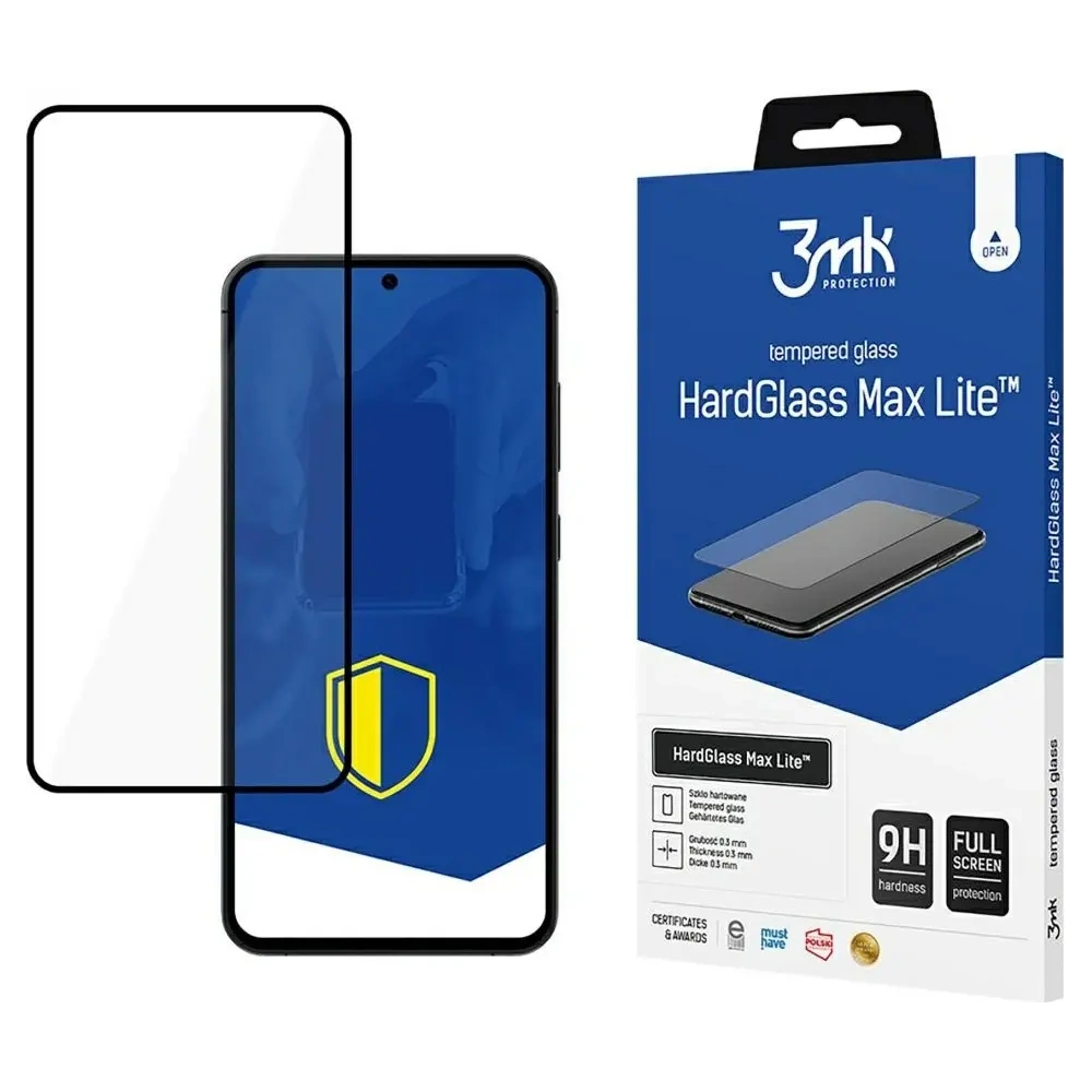Wholesale Tempered glass 3MK HardGlass Max Lite for Samsung Galaxy S25 black - 3MK16166 - {ean13} - Hurt