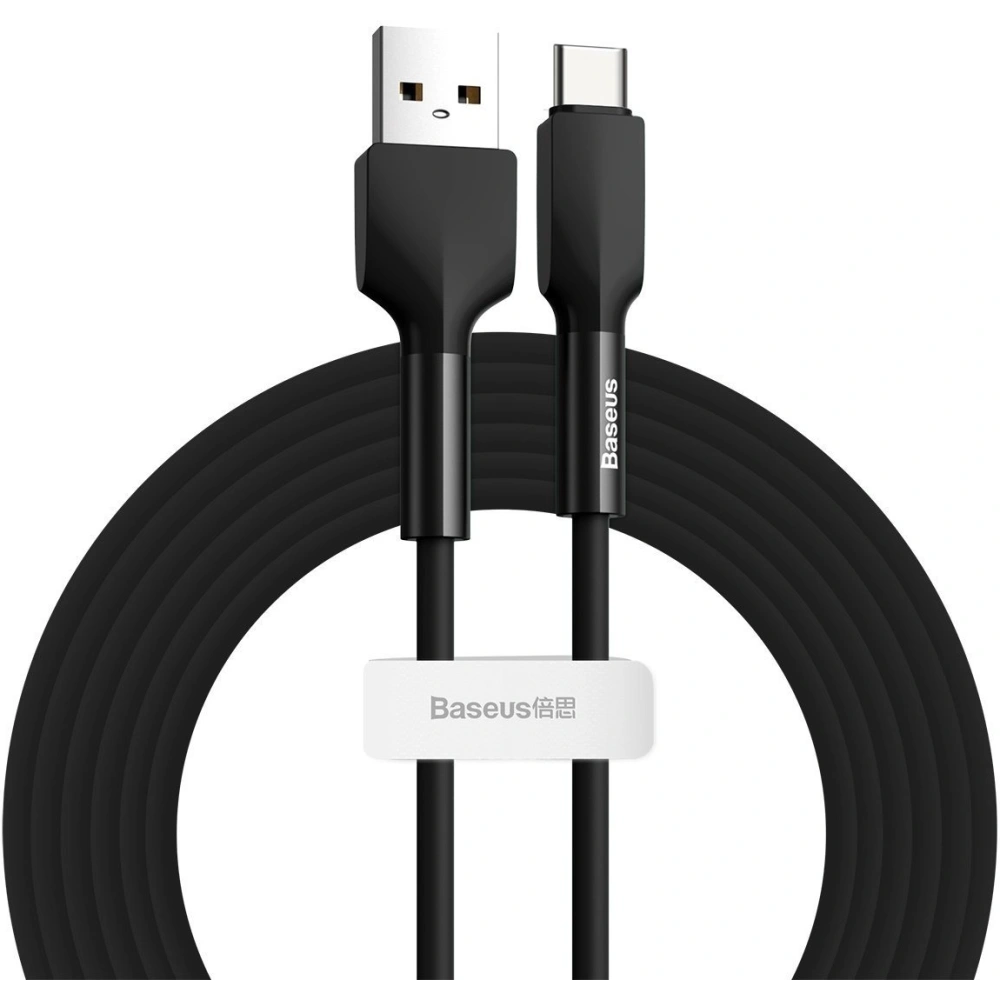 Hurtownia GSM - Kabel USB-C Baseus Silika Gel, 3A, 2m (černý) - BSU1510BLK - {ean13} - Hurt
