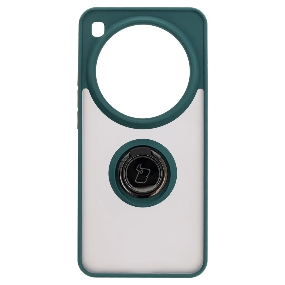 Wholesale Bizon Case Hybrid Ring Xiaomi 15 Ultra smoked with a dark green frame - BIZ9155 - {ean13} - Hurt