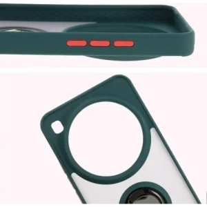 Wholesale Bizon Case Hybrid Ring Xiaomi 15 Ultra smoked with a dark green frame - BIZ9155 - {ean13} - Hurt