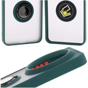 Wholesale Bizon Case Hybrid Ring Xiaomi 15 Ultra smoked with a dark green frame - BIZ9155 - {ean13} - Hurt