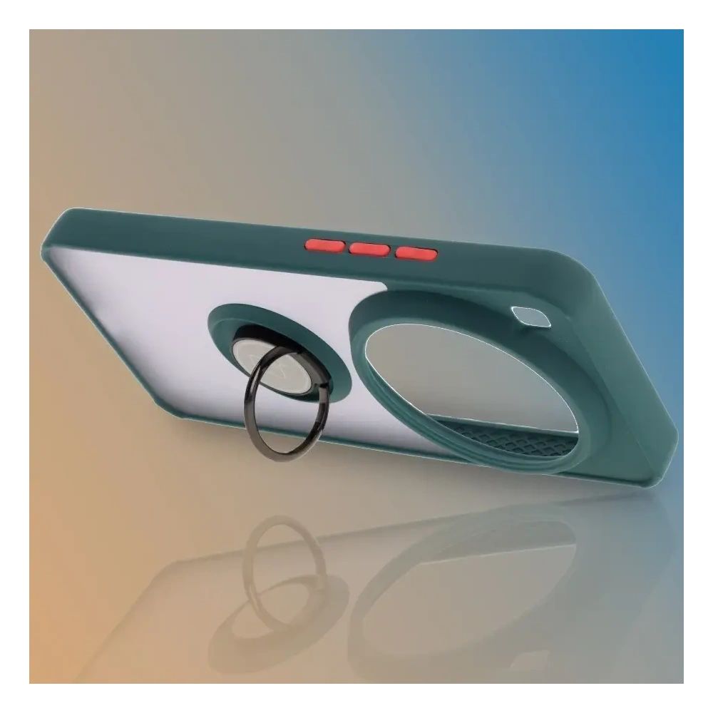 Wholesale Bizon Case Hybrid Ring Xiaomi 15 Ultra smoked with a dark green frame - BIZ9155 - {ean13} - Hurt