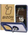 Bizon Case Hybrid Ring Xiaomi 15 Ultra smoky with a navy blue frame
