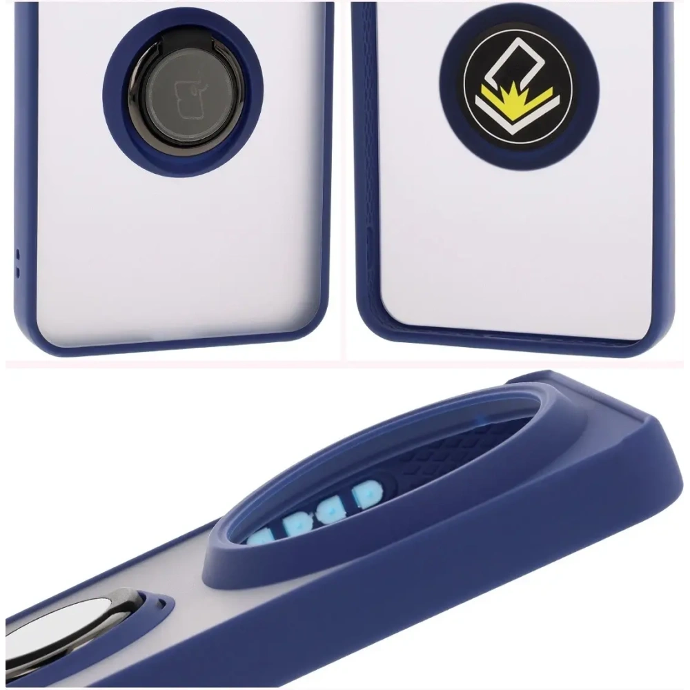 Wholesale Bizon Case Hybrid Ring Xiaomi 15 Ultra smoky with a navy blue frame - BIZ9156 - {ean13} - Hurt