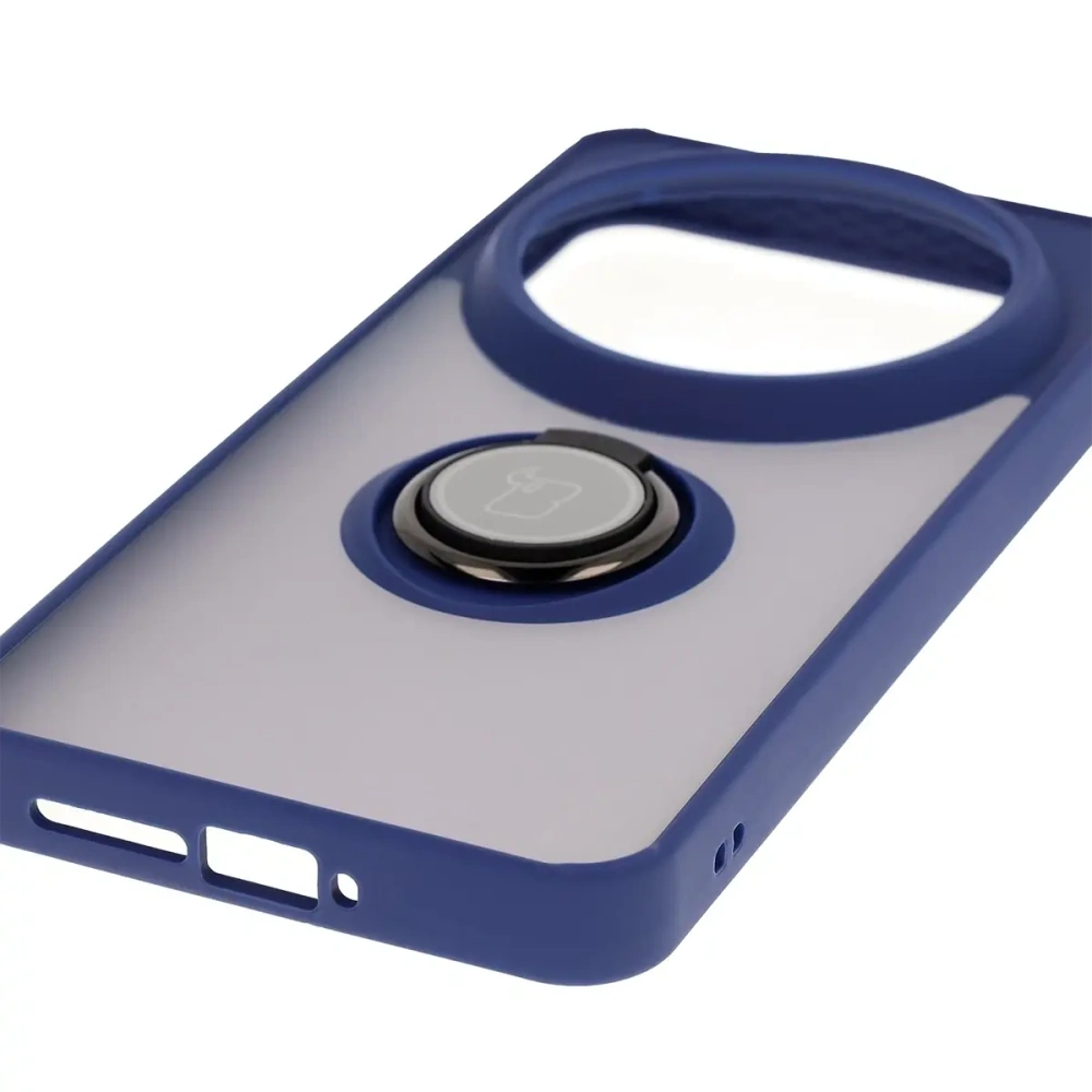 Wholesale Bizon Case Hybrid Ring Xiaomi 15 Ultra smoky with a navy blue frame - BIZ9156 - {ean13} - Hurt