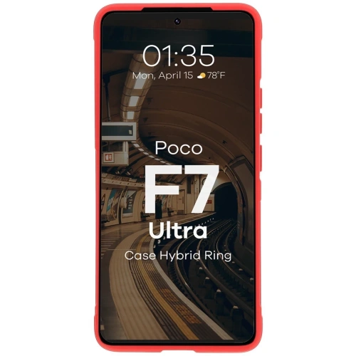 Pancerne etui Bizon Case Tur do Xiaomi Poco F7 Ultra czerwone