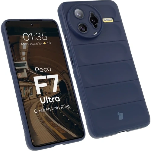 Pancerne etui Bizon Case Tur do Xiaomi Poco F7 Ultra granatowe