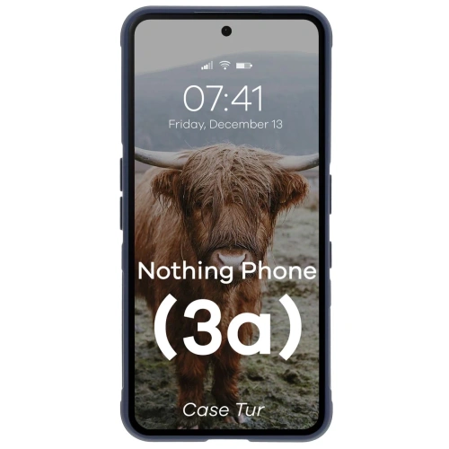 Pancerne etui Bizon Case Tur do Nothing Phone (3a) granatowe