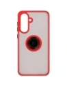 Wholesale Bizon Case Hybrid Ring Samsung Galaxy A36 5G smoky with a red frame - BIZ9163 - {ean13} - Hurt
