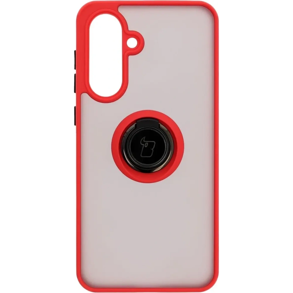 Hurtownia GSM - Bizon Case Hybrid Gyűrű Samsung Galaxy A36 5G füstös piros kerettel - BIZ9163 - {ean13} - Hurt
