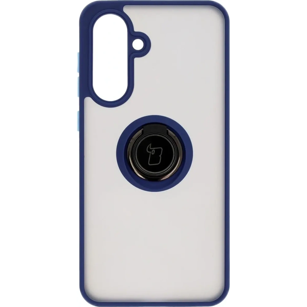 Wholesale Bizon Case Hybrid Ring Samsung Galaxy A36 5G smoky with a navy blue frame - BIZ9164 - {ean13} - Hurt