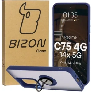Hurtownia GSM - Bizon Case Hybrid Ring Realme C75 4G / 14x 5G fumuriu cu un cadru albastru închis - BIZ9165 - {ean13} - Hurt