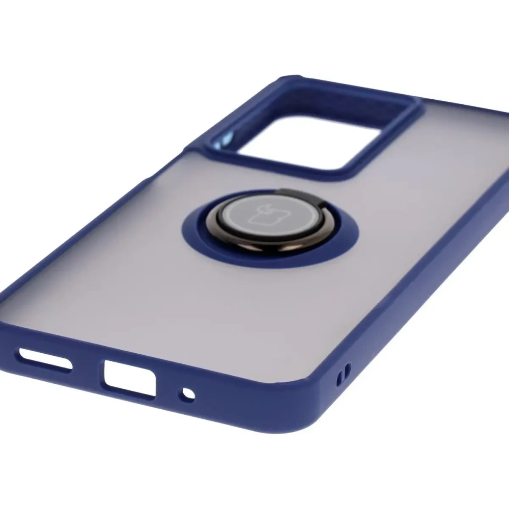 Wholesale Bizon Case Hybrid Ring Realme C75 4G / 14x 5G smoky with a navy blue frame - BIZ9165 - {ean13} - Hurt
