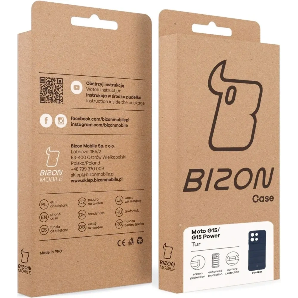 Wholesale Bizon Case Tur Motorola Moto G15 / G15 Power navy blue - BIZ9171 - {ean13} - Hurt