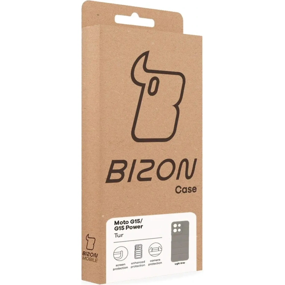 Hurtownia GSM - Husă Bizon pentru Motorola Moto G15 / G15 Power gri deschis - BIZ9172 - {ean13} - Hurt