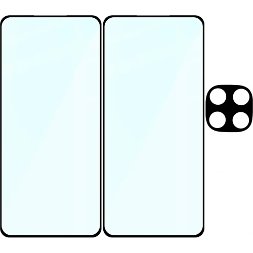 2x szkło na ekran + 1x na aparat Bizon Edge 3D Pack do Realme 14 Pro 5G