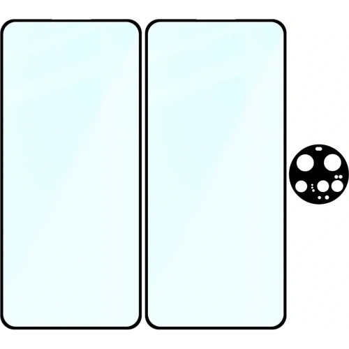 2x szkło na ekran + 1x na aparat Bizon Edge 3D Pack do Xiaomi 15 Ultra