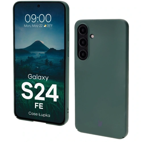 Etui Bizon Case Łupka do Samsung Galaxy S24 FE zielone