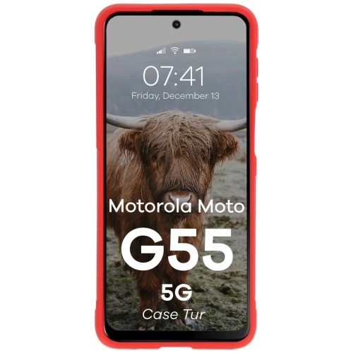 Pancerne etui Bizon Case Tur do Motorola Moto G55 5G czerwone