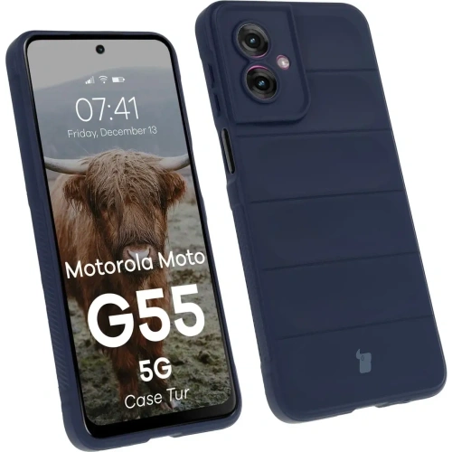Pancerne etui Bizon Case Tur do Motorola Moto G55 5G granatowe
