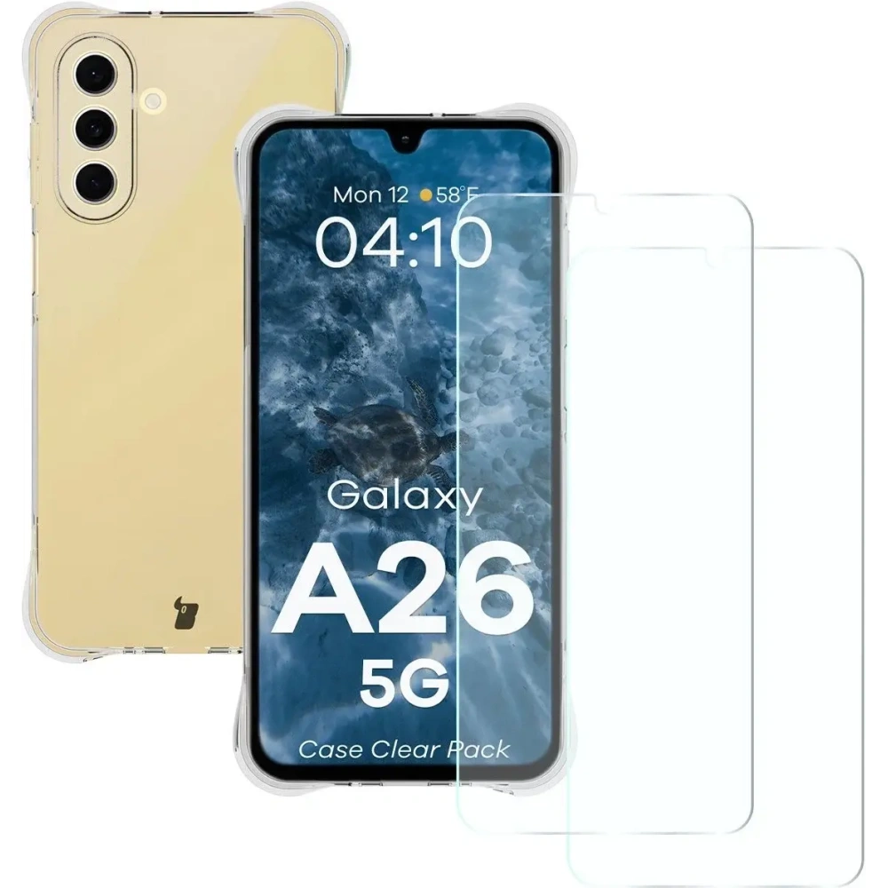 Hurtownia GSM - Bizon Case Clear Pack carcasă + 2x sticlă de protecție pentru ecran Samsung Galaxy A26 5G - BIZ9187 - {ean13} - Hurt