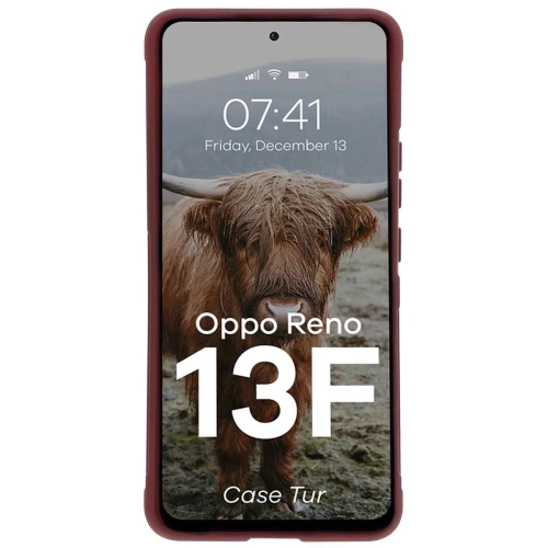 Pancerne etui Bizon Case Tur do Oppo Reno13 F burgundowe