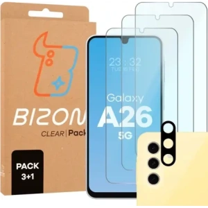 Hurtownia GSM - Bizon Clear 2 Csomag 3x edzett üveg + 1x lencsevédő Samsung Galaxy A26 5G-hez - BIZ9190 - {ean13} - Hurt