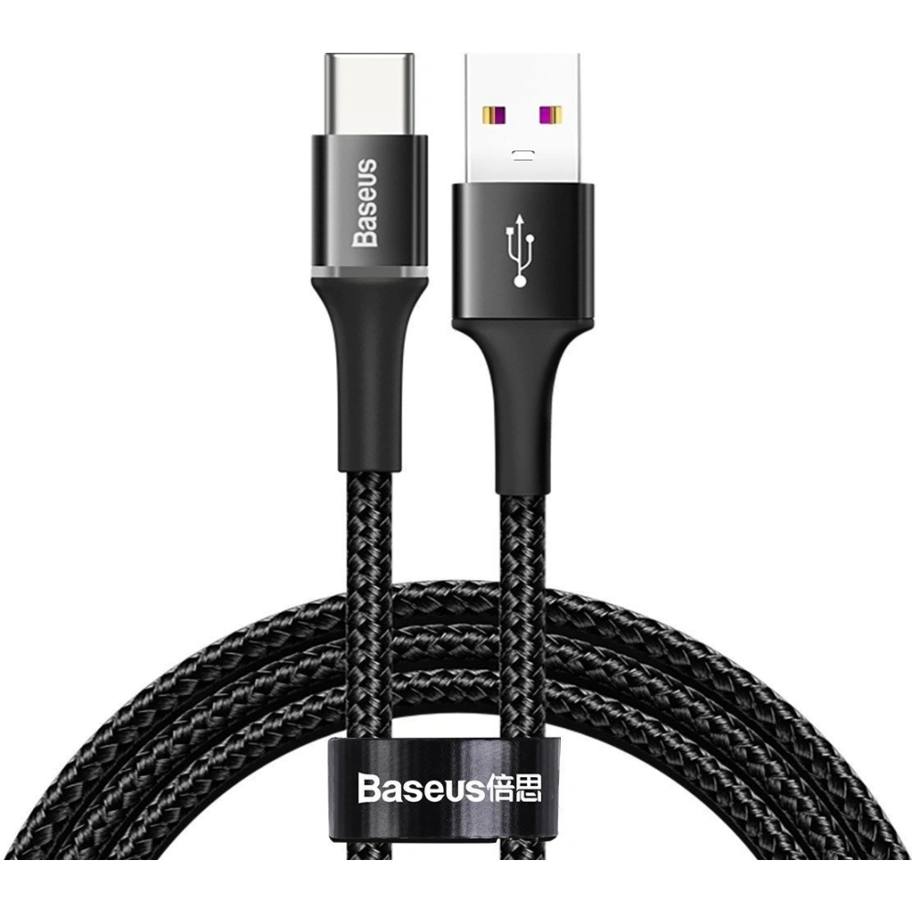 Wholesale Baseus Halo Data Huawei SuperCharge Charge Cable USB USB-C 40W 5A 1m Black - BSU1514BLK - {ean13} - Hurt