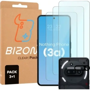 Hurtownia GSM - Bizon Clear 2 csomag 3x edzett üveg + 1x lencsevédő Nothing Phone (3a) - BIZ9192 - {ean13} - Hurt