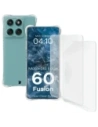 Bizon Case Clear Pack flexible case + 2x screen film Motorola Edge 60 Fusion