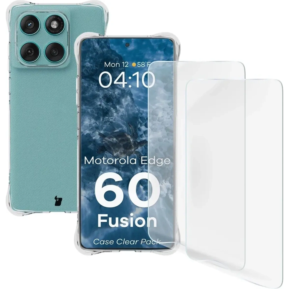 Wholesale Bizon Case Clear Pack flexible case + 2x screen film Motorola Edge 60 Fusion / Edge 60 - BIZ9194 - {ean13} - Hurt