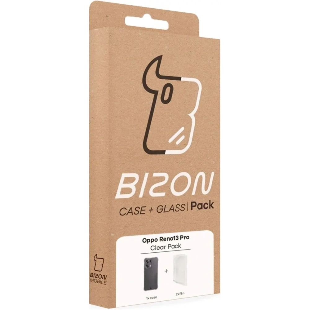 Wholesale Bizon Case Clear Pack flexible case + 2x screen film Oppo Reno13 Pro - BIZ9195 - {ean13} - Hurt