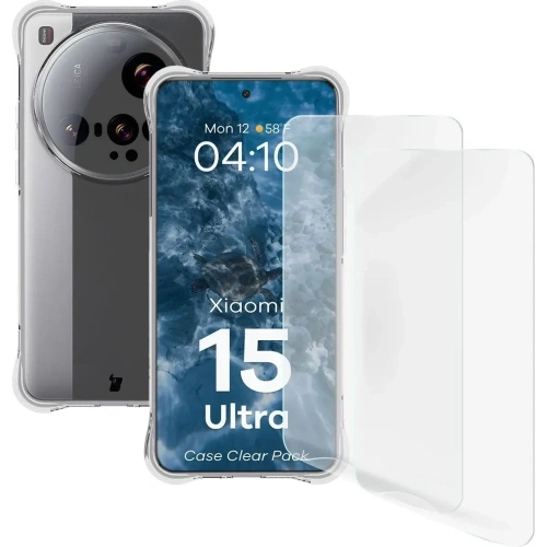 Etui + 2x folia na ekran Bizon Case Clear Pack do Xiaomi 15 Ultra