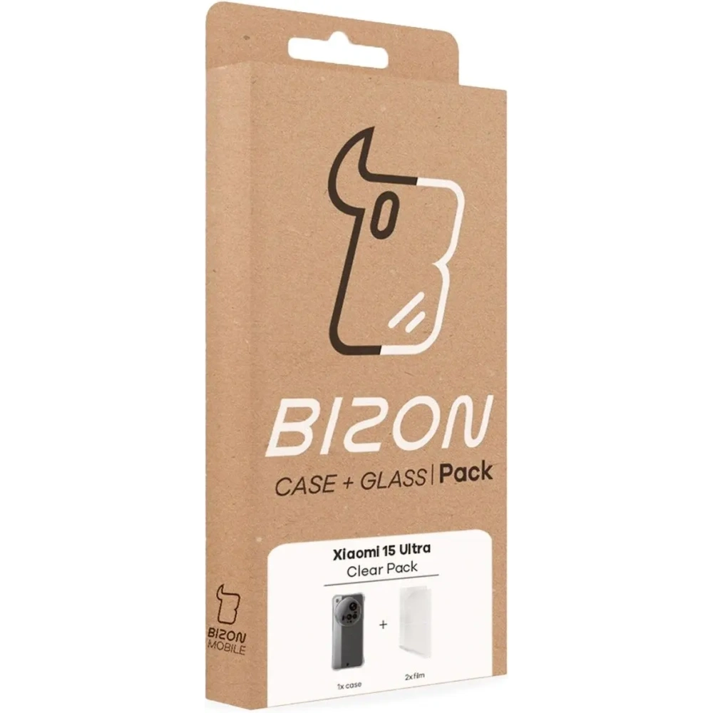 Hurtownia GSM - Bizon Case Clear Pack rugalmas tok + 2x kijelzőfólia Xiaomi 15 Ultra - BIZ9196 - {ean13} - Hurt
