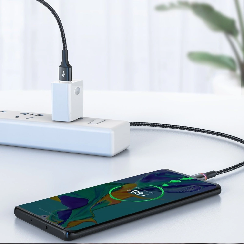 Wholesale Baseus Halo Data Huawei SuperCharge Charge Cable USB USB-C 40W 5A 1m Black - BSU1514BLK - {ean13} - Hurt
