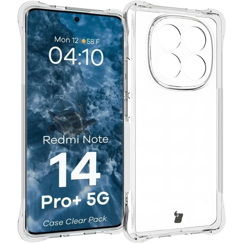 Etui + 2x folia na ekran Bizon Case Clear Pack do Xiaomi Redmi Note 14 Pro+ Plus 5G
