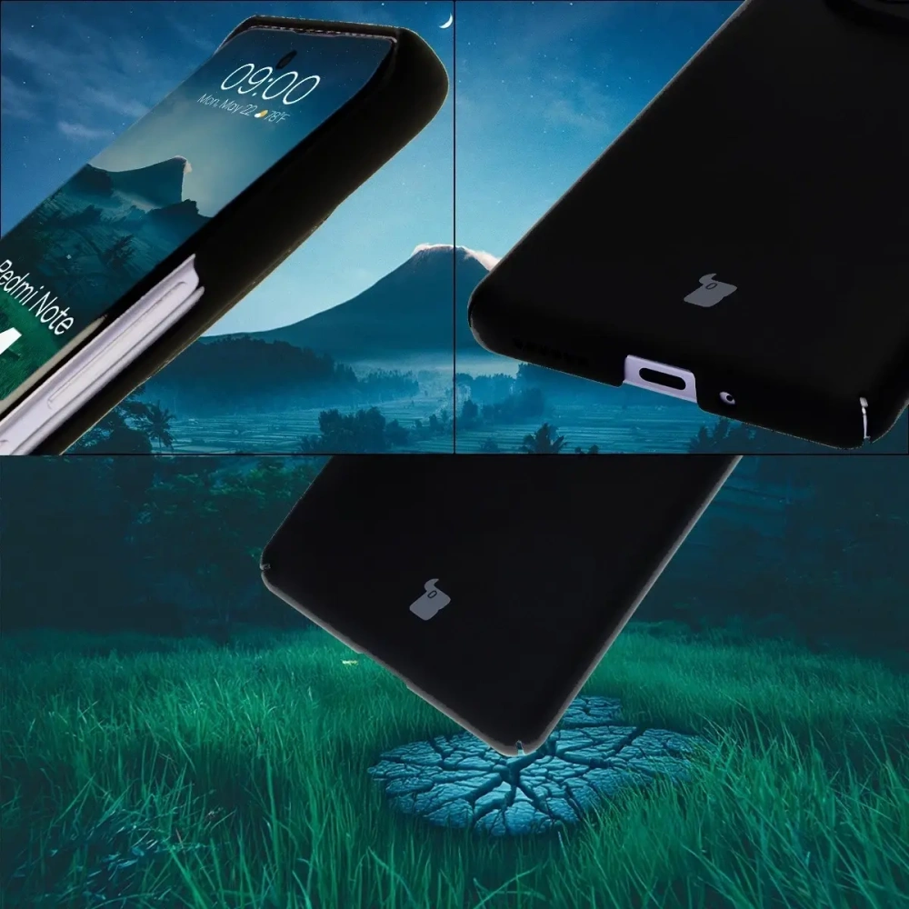 Hurtownia GSM - Bizon tok Lupka Xiaomi Redmi Note 14 Pro 5G fekete - BIZ9199 - {ean13} - Hurt